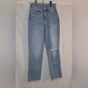 Madewell Sz 23 Perfect Curvy Vintage Jeans Light Blue High-Rise Straight NWT